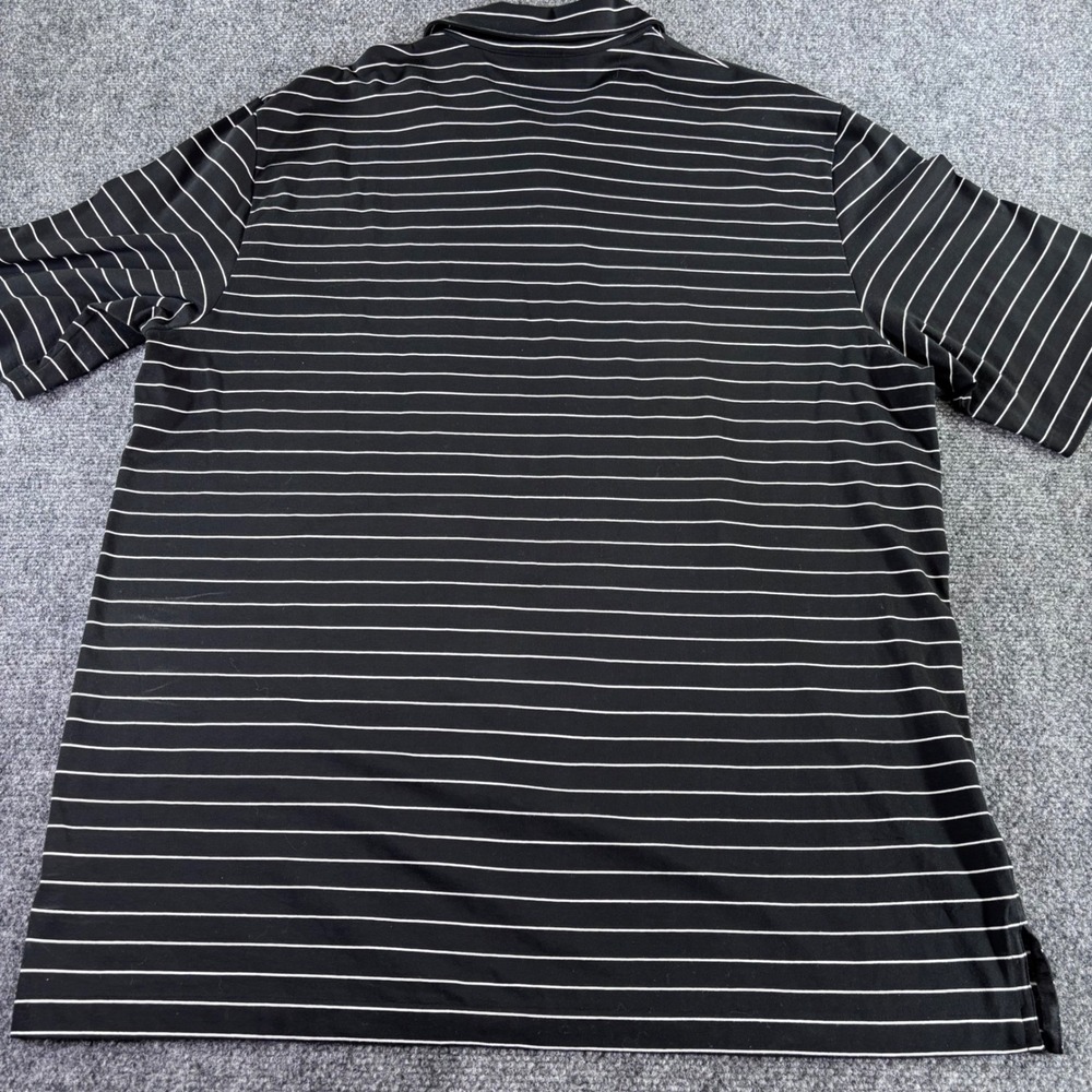 Polo Golf Ralph Lauren Polo Shirt Mens L Black Striped Pima Cotton Short Sleeve - Picture 7 of 7